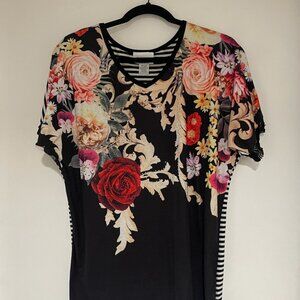 Flowers, Diamonds, and stripes Top!